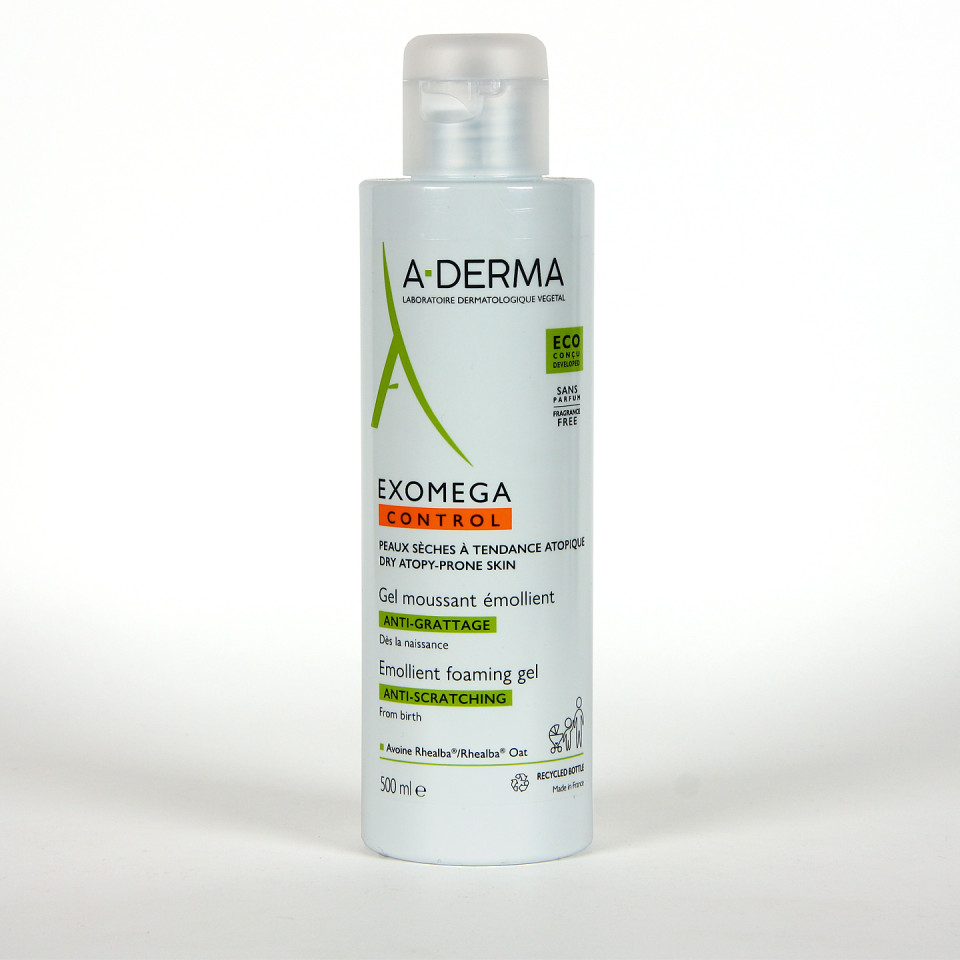 A Derma Exomega Gel limpiador emoliente 500ml Farmacia Jiménez