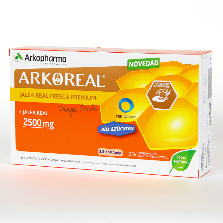 Arkopharma Jalea Real 2500 mg sin azúcar 20 ampollas Farmacia Jiménez