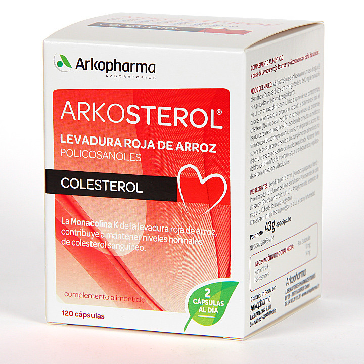 Arkosterol Levadura Roja de Arroz 120 cápsulas Farmacia Jiménez