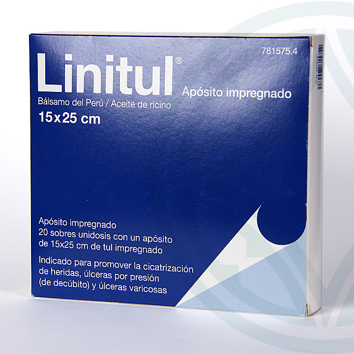 Linitul 20 apósitos monodosis 15x25 cm Heridas Escaras Farmacia