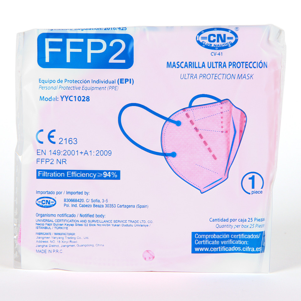 Mascarilla FFP2 1 Unidad Rosa Con Certificado CE Farmacia Jiménez