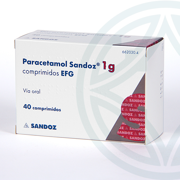 1mg paracetamol g Sandoz EFG Juan  Paracetamol 1 40 comprimidos  Farmacia