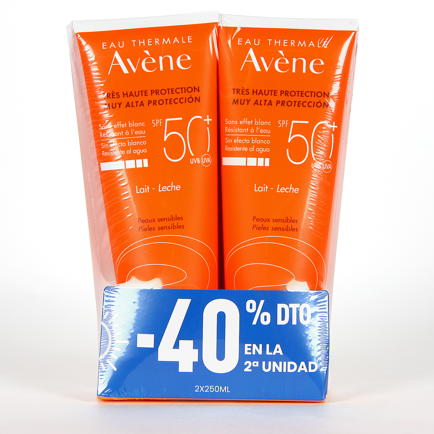 Avene leche solar con 40% de descuento en la segunda unidad