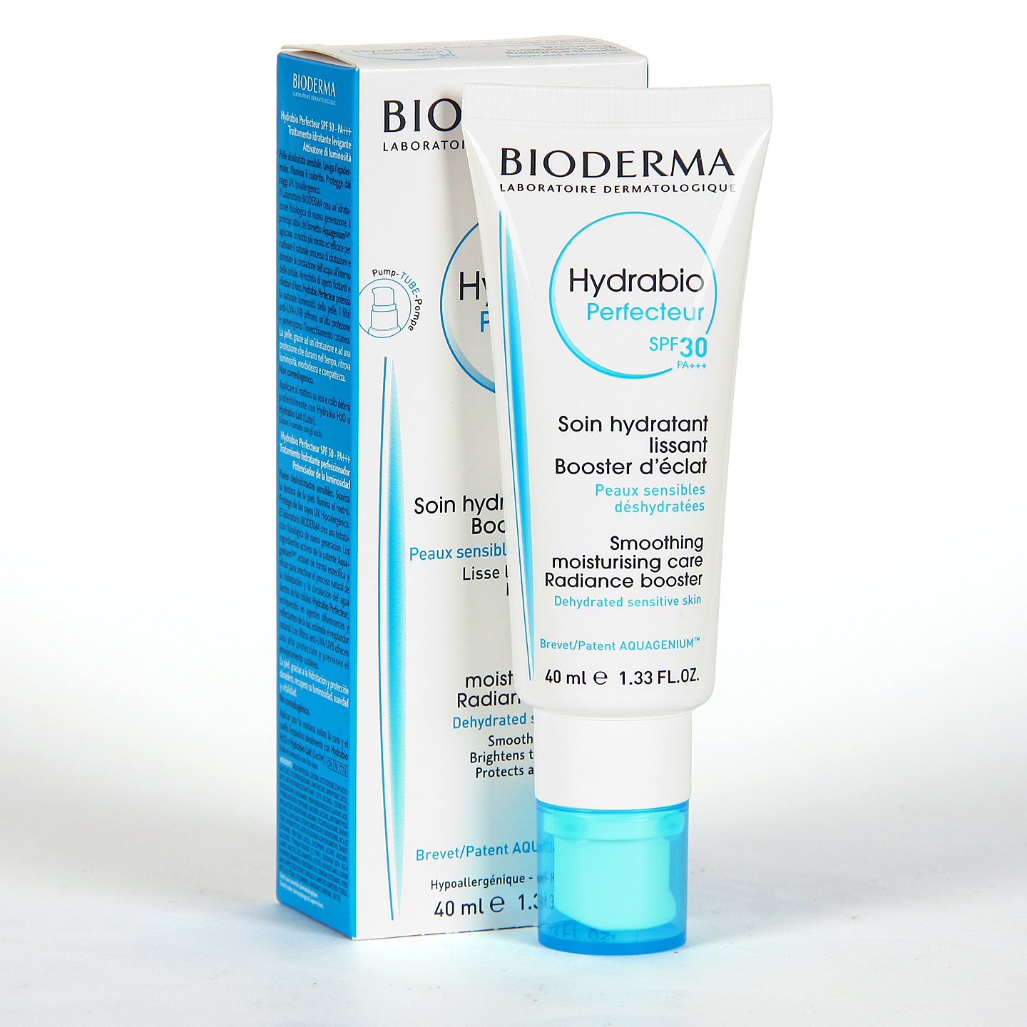 Cuidado diario para el rostro, al hidratar, proteger e iluminar el rostro, para piel deshidratada Hydrabio Perfecteur Bioderma