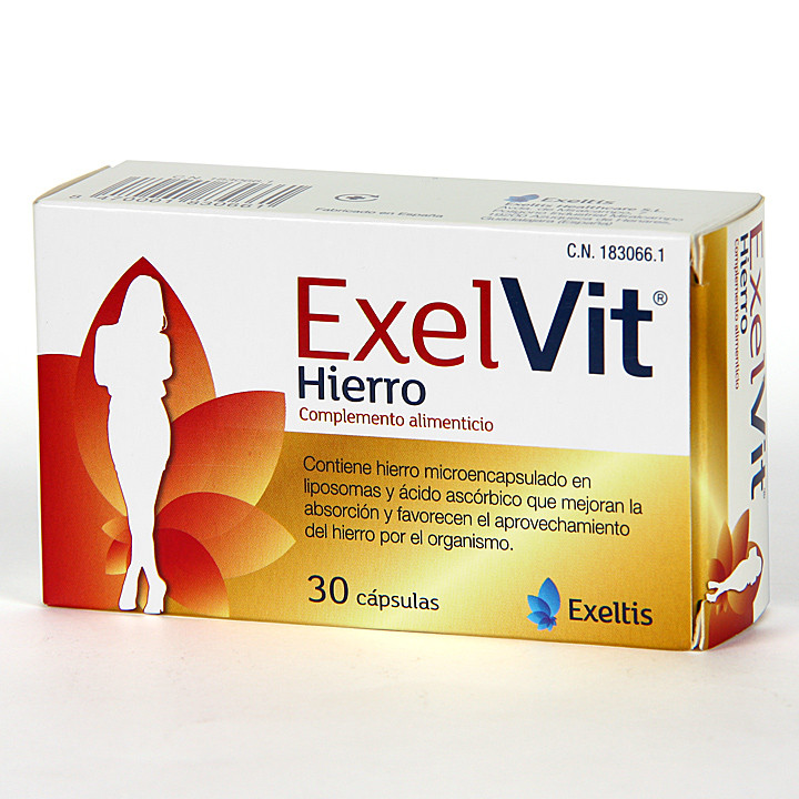Exelvit Hierro 30 cápsulas Farmacia Jiménez