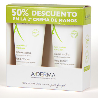 A-Derma Crema de Manos Reparación Intensa 50 ml Pack Duplo
