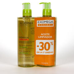 A-Derma Exomega Duplo Aceite de ducha y baño Duplo 30% en segunda unidad