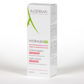 A-Derma Hydralba 24h Crema Hidratante Ligera 40 ml