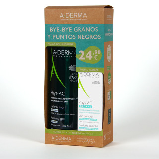 A-Derma Phys-AC Global + Gel Limpiador Rutina Piel Acneica Pack