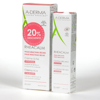 A-Derma Rheacalm Crema Rica + Contorno de ojos 20% DTO