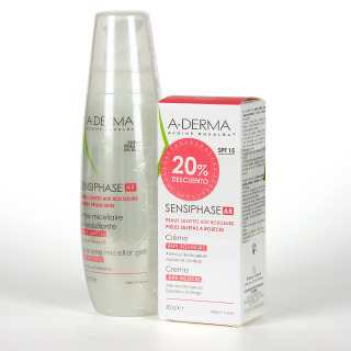 A-Derma Sensiphase AR Antirojeces Gel Micelar + Crema SPF 15 Pack 20% Descuento