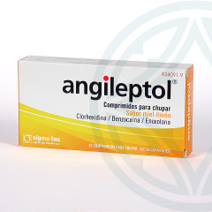 Angileptol 30 comprimidos sabor miel-limón