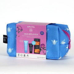 Apivita Aqua Beelicious Gel-Crema Oil-free 40ml PACK REGALO Limpiador negro 50ml & Mascarilla Express Hidratante y Nutritiva con Miel 2x8 ml