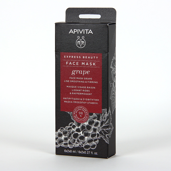 Apivita Express Beauty Mascarilla Facial Antiarrugas Con Uva Pack