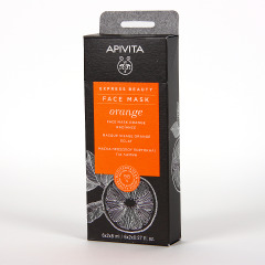 Apivita Express Beauty Mascarilla Facial Iluminadora con Naranja PACK 6x2 unidades