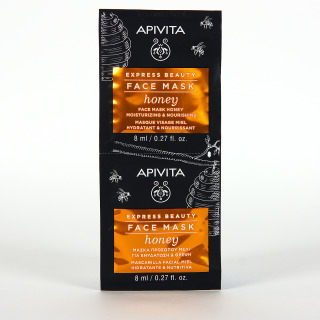 Apivita Express Beauty Mascarilla Hidratante y Nutritiva con  Miel 2x8 ml