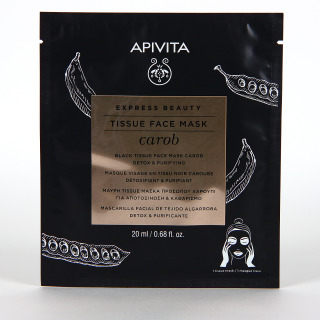 Apivita Express Sheet Mascarilla Detox y Purificante con Algarroba 20ml