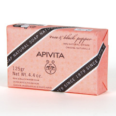 Apivita Jabón Natural con Rosa y Pimienta Negra 125g