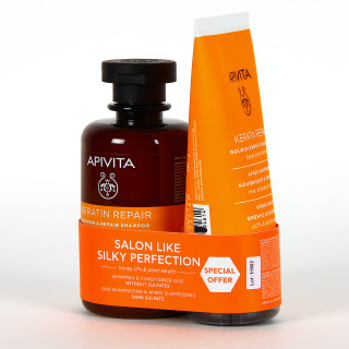 Apivita Keratin Repair Champú 250ml & Acondicionador 150ml PACK PROMOCIONAL