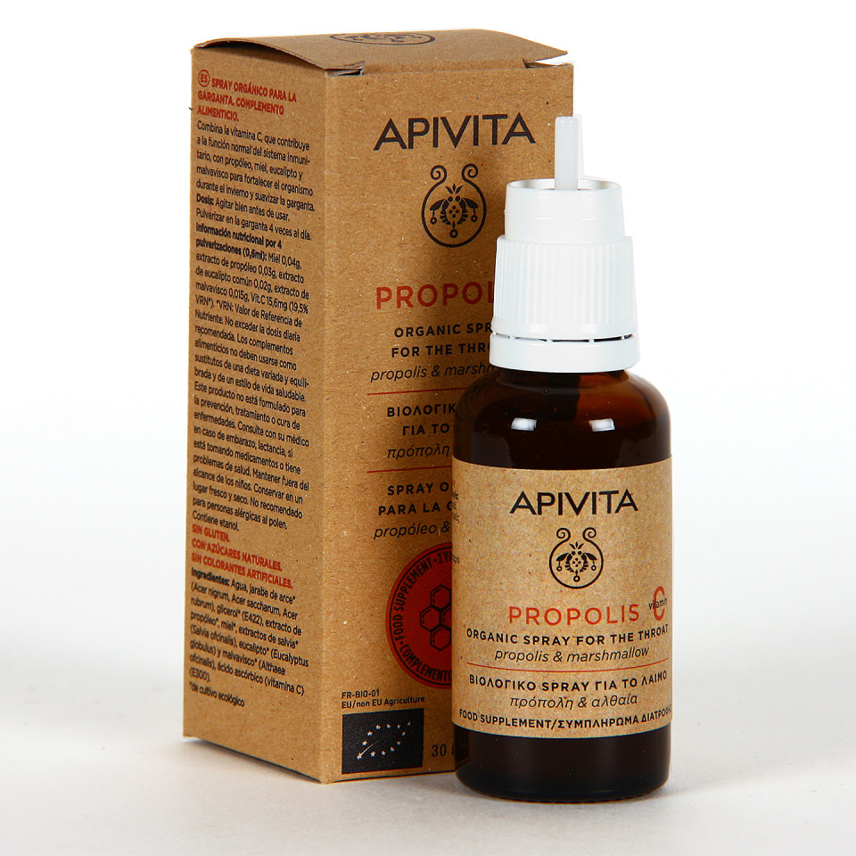 Apivita Própolis Spray Orgánico para la Garganta 30ml | Farmacia Jiménez