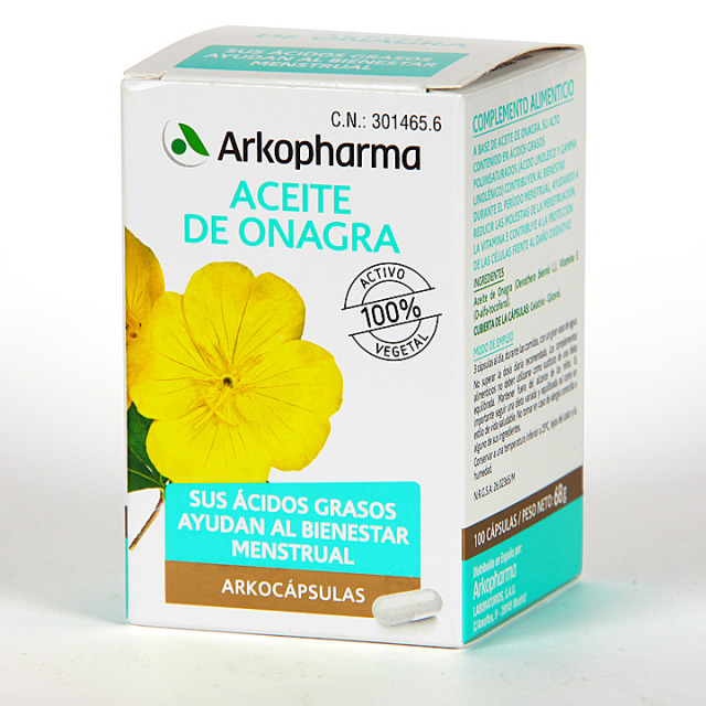 Arkopharma Aceite de Onagra 100 cápsulas  Farmacia Jiménez