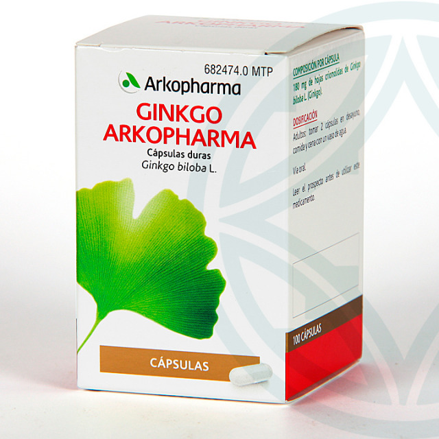 Arkopharma Ginkgo Biloba 100 cápsulas Vértigo Mareos Calambres Farmacia Jiménez