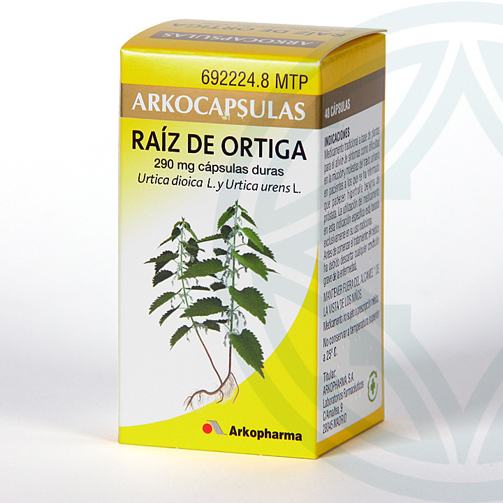Arkocapsulas Raíz de Ortiga 48 cápsulas | Hiperplasia de próstata