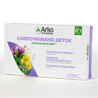 Arkofluido Cardo Mariano Detox 20 Ampollas 15 ml