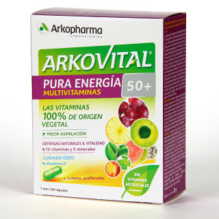 Arkopharma Arkovital 50+ Pura Energía Multivitaminas 60 comprimidos