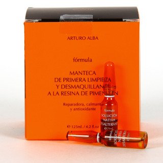 Arturo Alba Manteca de Primera Limpieza y Desmaquillante a la Resina de Pimentón 125 ml REGALO Solución Nativa 2 Ampollas