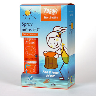 Avene Solar Spray SPF 50+niños Cara y cuerpo 200 ml + Visor Acuático Regalo