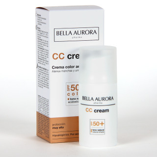Bella Aurora CC Cream Antimanchas Color Piel Sensible SPF50+ 30ml