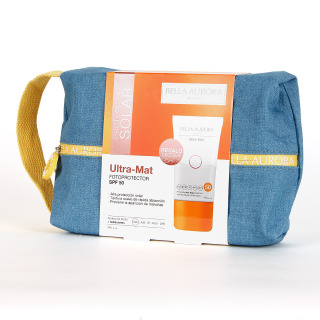 Bella Aurora PACK Fotoprotector Antimanchas Ultra-Mat SPF50 50ml con neceser de Regalo