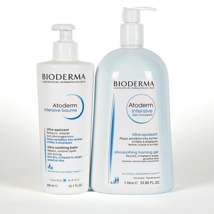 Bioderma Atoderm Intensive Gel Moussant + Atoderm Intensive Baume Pack ...