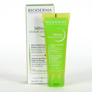 Bioderma Sébium Global Cover 30 ml REGALO Minitalla Sebium Gel Actif Limpiador