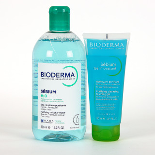 Bioderma Sébium H2O Agua Micelar Frasco 500 ml REGALO Sebium Gel moussant 100 ml