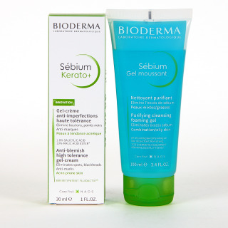 Bioderma Sebium Kerato+ Gel Crema 30 ml REGALO Sebium Gel moussant 100 ml