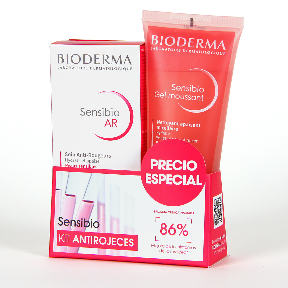 Bioderma Sensibio AR Crema + Sensibio Gel moussant 100 ml Pack ahorro ...
