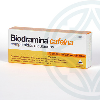 Biodramina Cafeína 12 comprimidos
