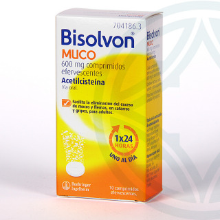 Bisolvon Muco 600 mg 10 comprimidos efervescentes