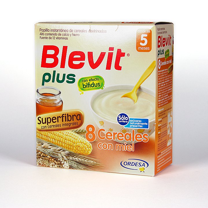 Blevit Plus 8 Cereales Miel Superfibra 600 g, Blevit