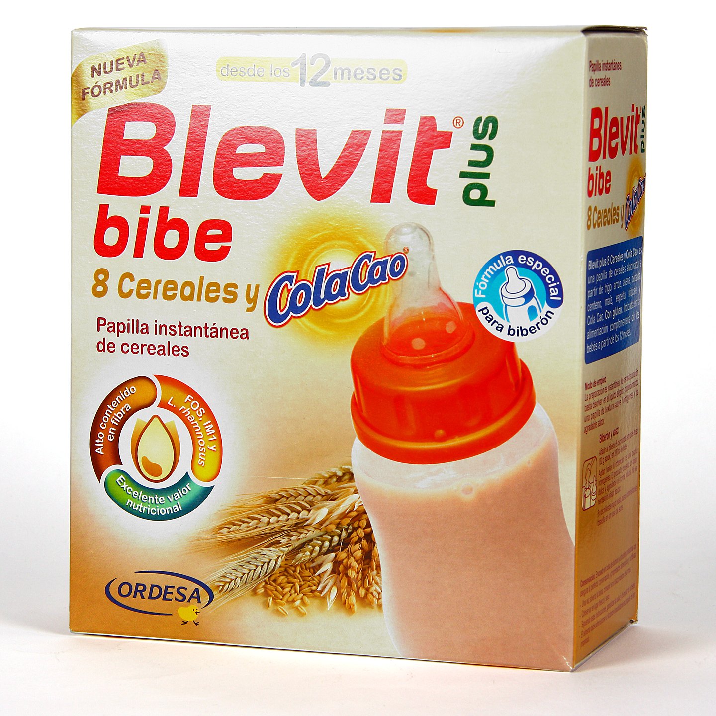 Blevit Plus Bibe 8 Cereales y ColaCao - Papilla de Cereales para