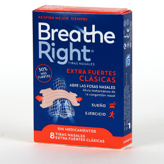 Breathe Right Transparentes Extra Fuertes 8 unidades