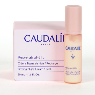 Caudalie Resveratrol Lift Crema Tisana de Noche Recarga 50 ml REGALO Minitalla Resveratrol Serum