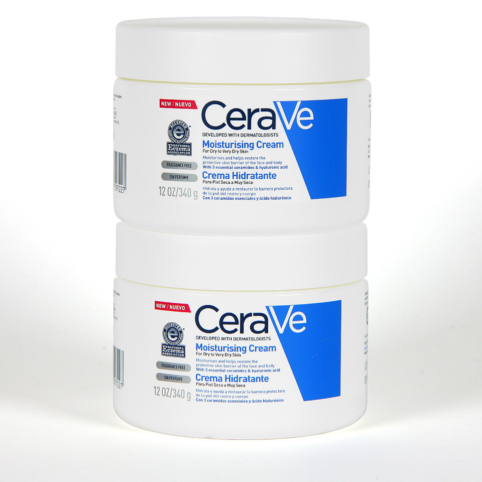 CeraVe Duplo Creme – 2 X 370 G, Feuchtigkeitsspendende Hautpflege – Für Trockene & Sensible Haut