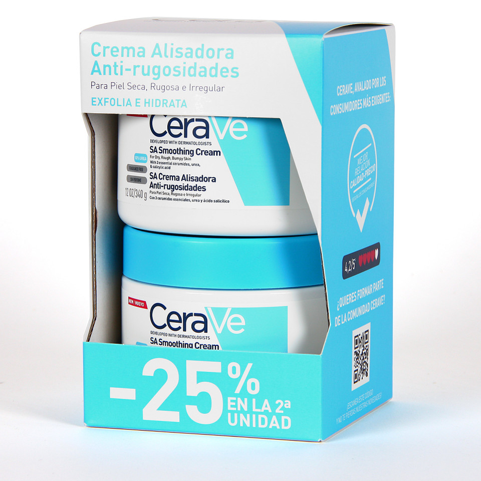 CeraVe SA Crema Alisadora Antirugosidades Pack Duplo 340+340 G | CeraVe ...