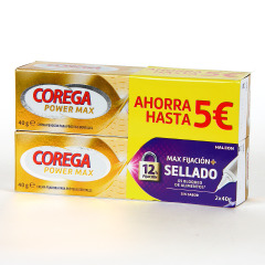Corega Power Max Fijación y Sellado Pack Duplo