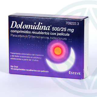 Dolomidina 500/25 mg 10 comprimidos recubiertos