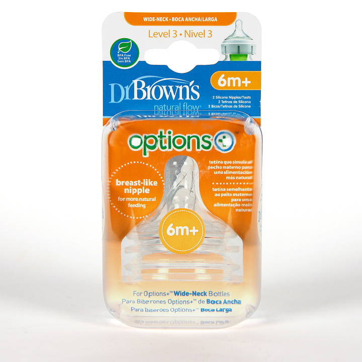 Tettarella Dr Brown's Bocca Stretta Livello 4 +9 Mesi - Flusso Rapido In Silicone - Foto 2