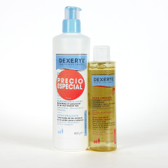 Ducray Dexeryl PACK Crema Emoliente 500 ml + Aceite Limpiador 200 ml